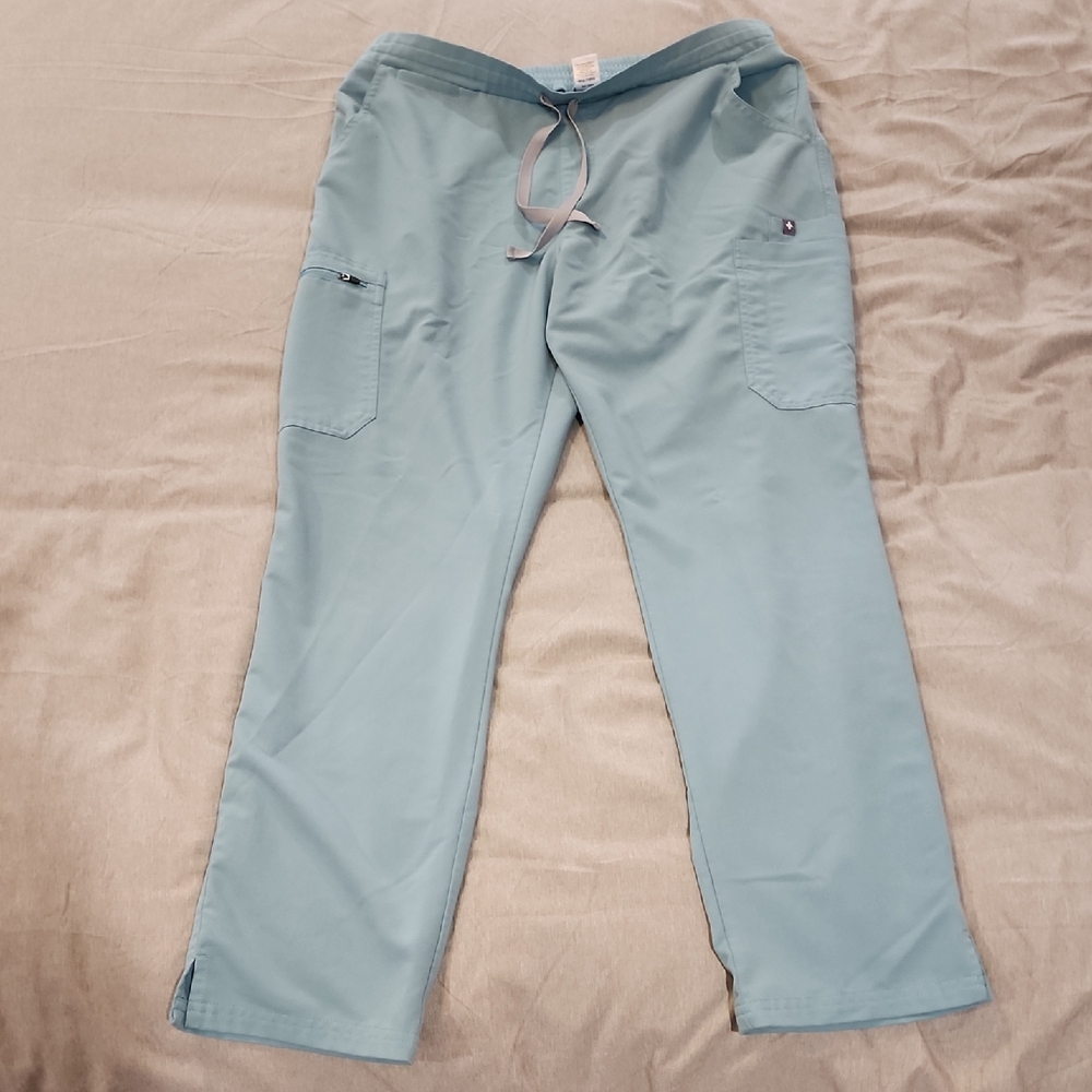 Figs Women's Light Blue Utility Joggers with Drawstring